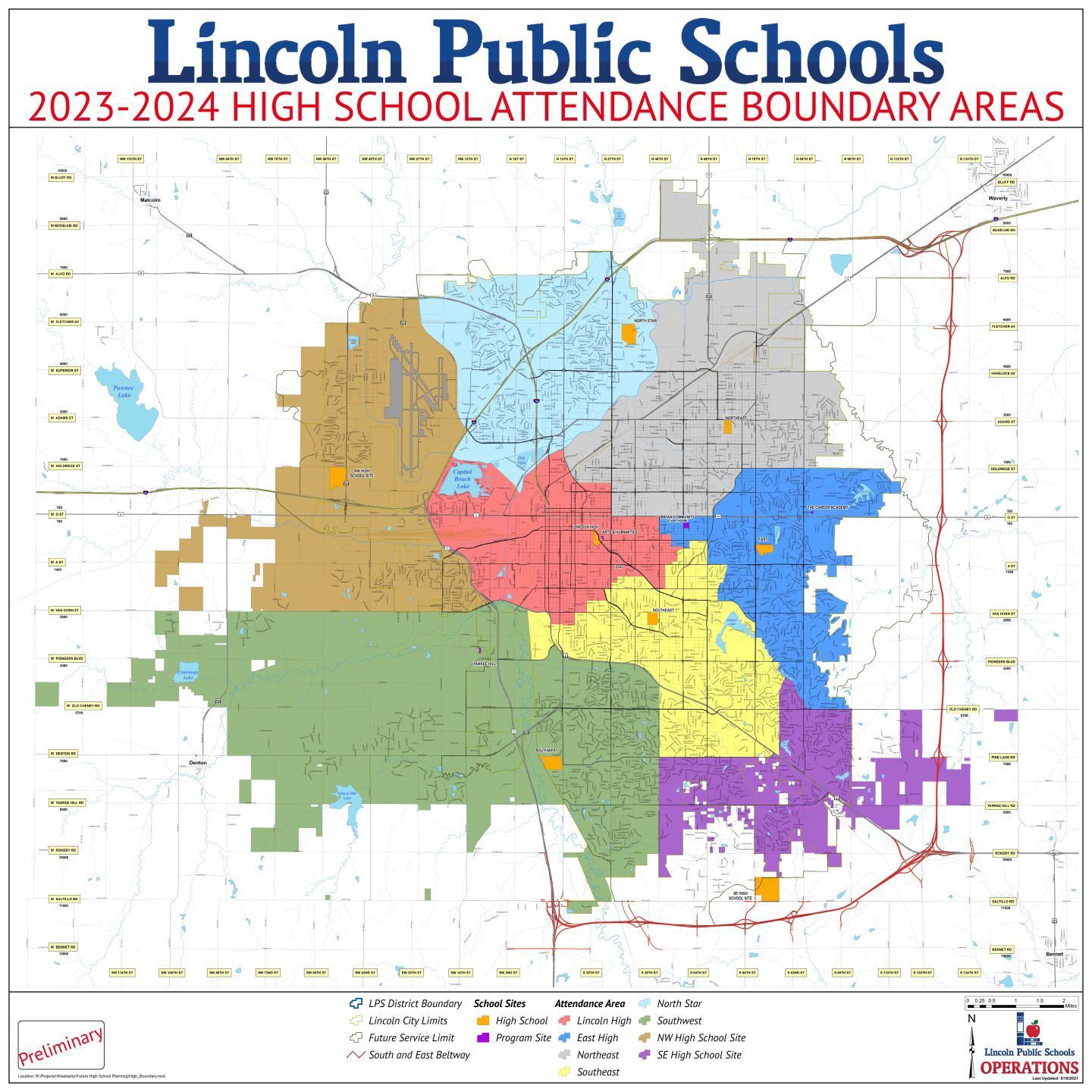 Proposed 2023 high school boundaries